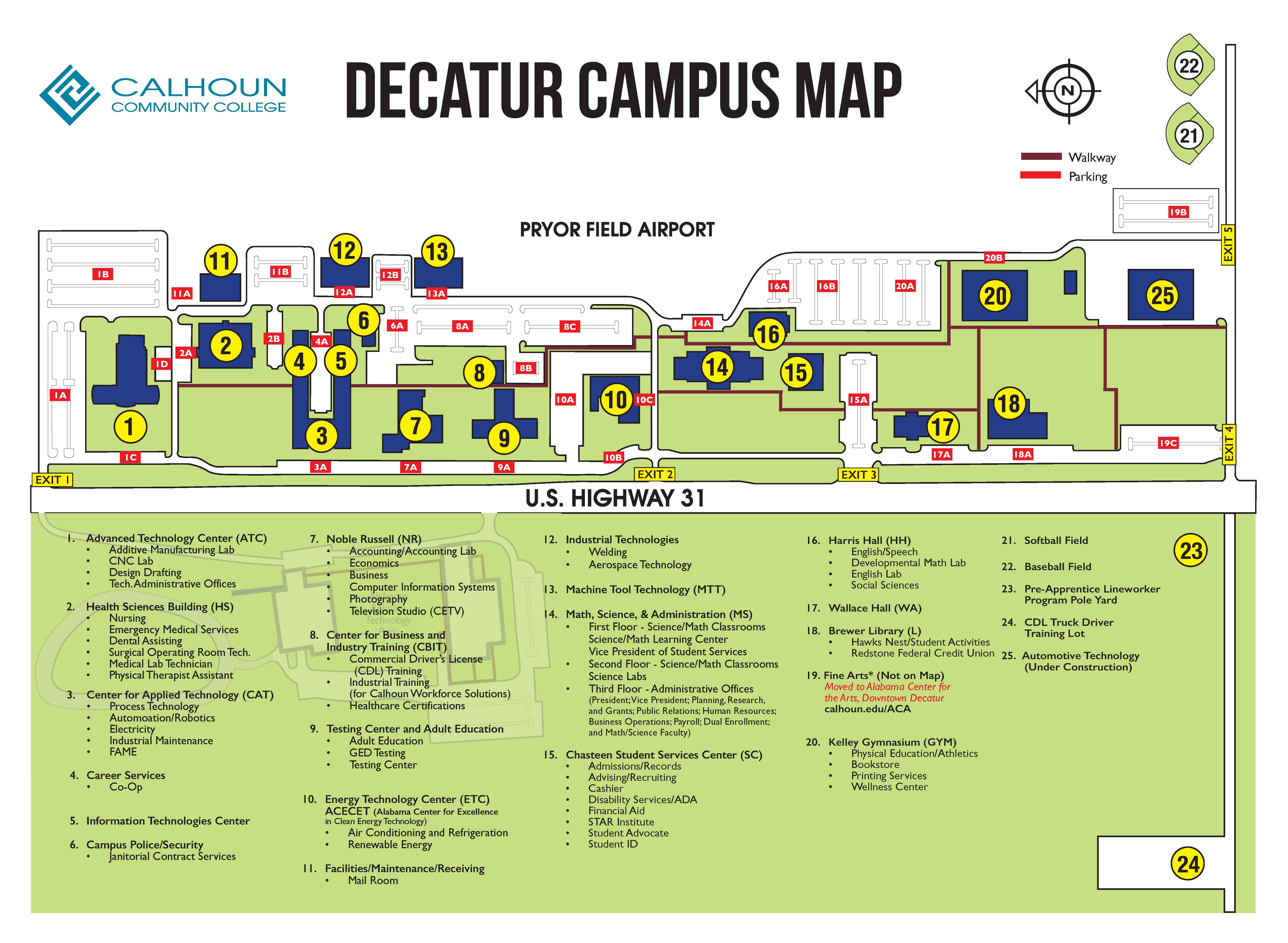 Campus Maps Calhoun Community College